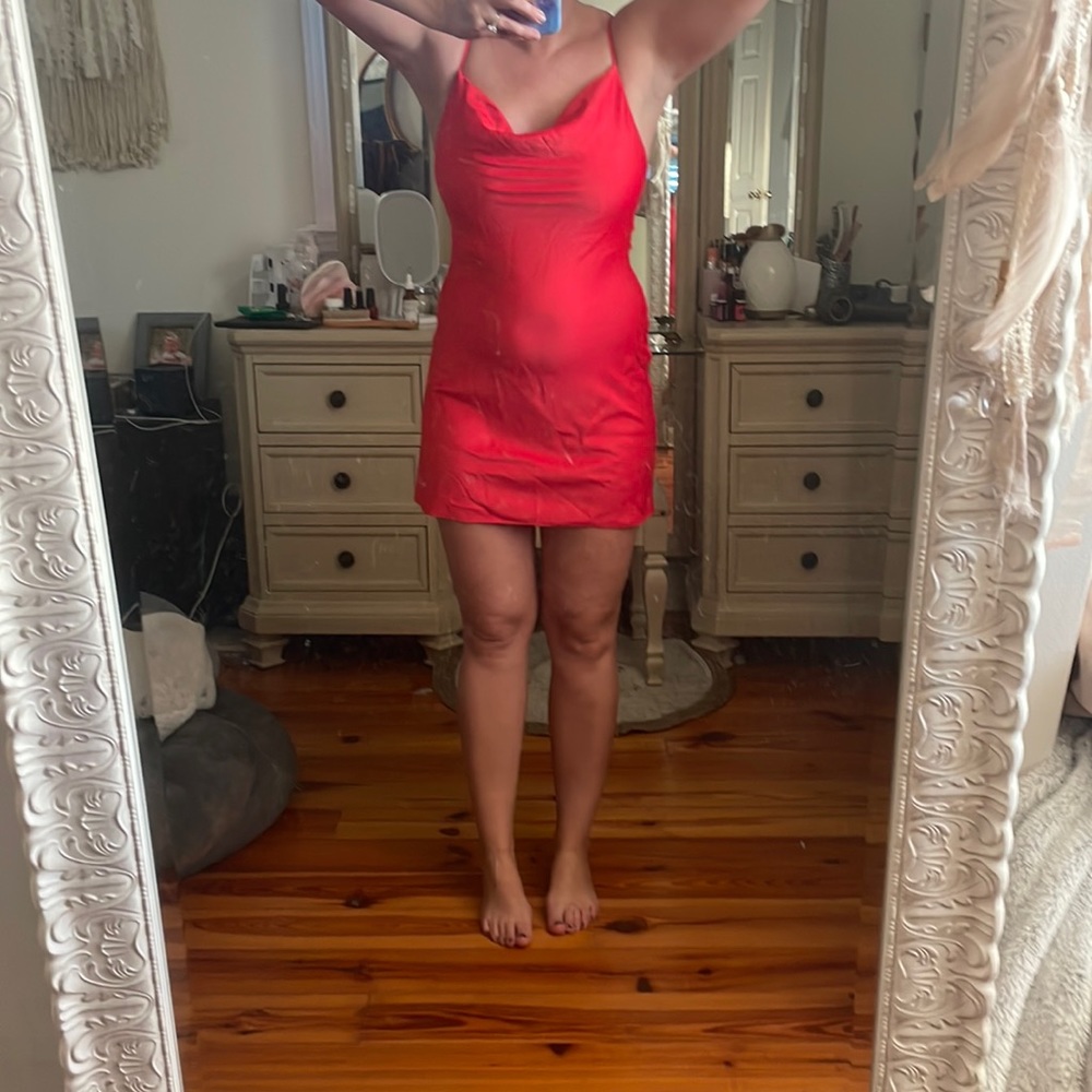 Urban Outfitters Red slip dress- M
